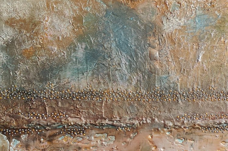 Tableau Chemin dans le desert Marie Marty Grangis Artiste peintre Art Therapeute Provence
